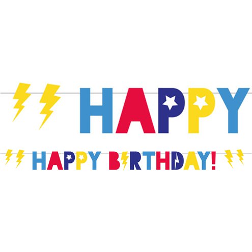 Superhero Party 'Happy Birthday' Letter Banner