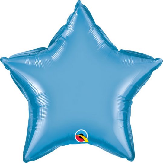 20" Chrome Blue Foil Star