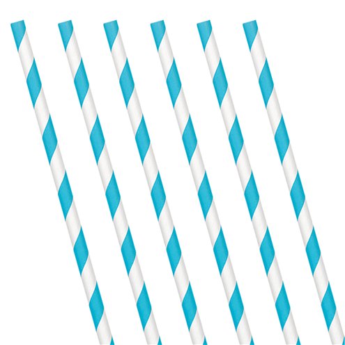 Turquoise Paper Straws - partyfrills