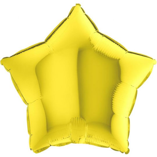18" Yellow Foil Star Balloon