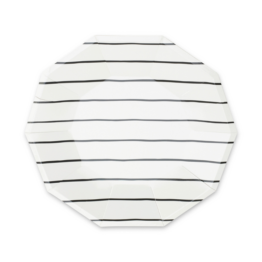 Black Striped Small Plates