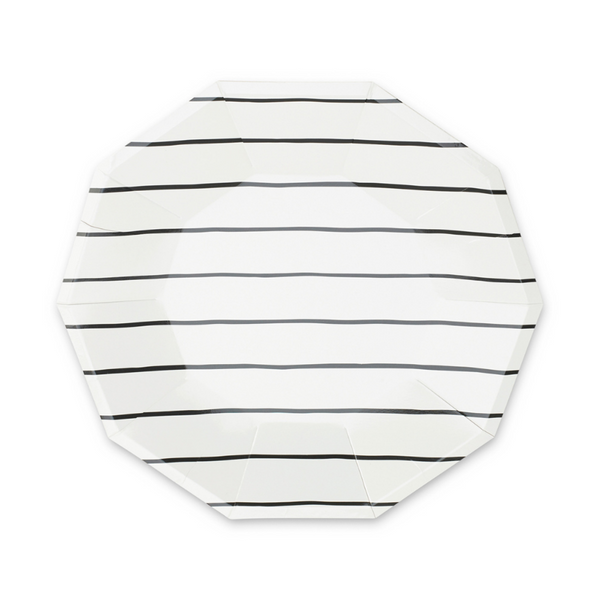 Black Striped Small Plates