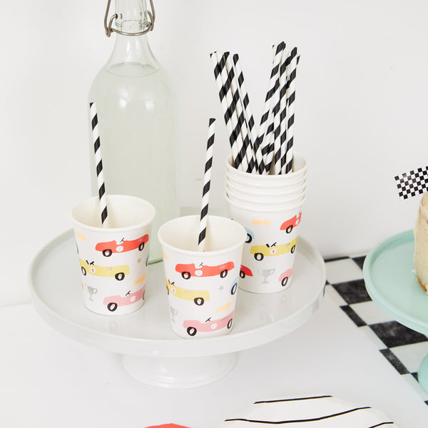 Black White Stripe Paper  Straws