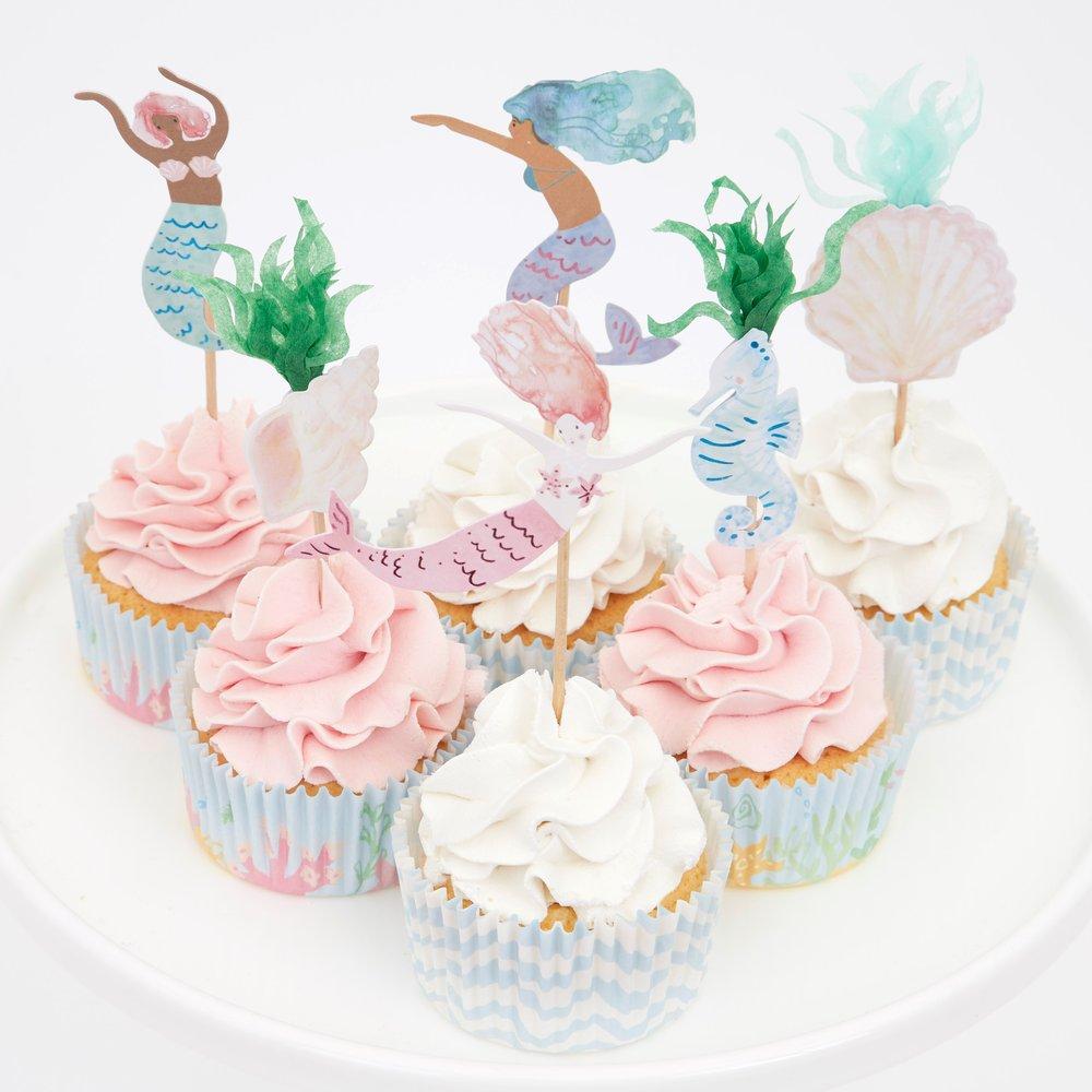 Mermaid Cupcake Kit - partyfrills