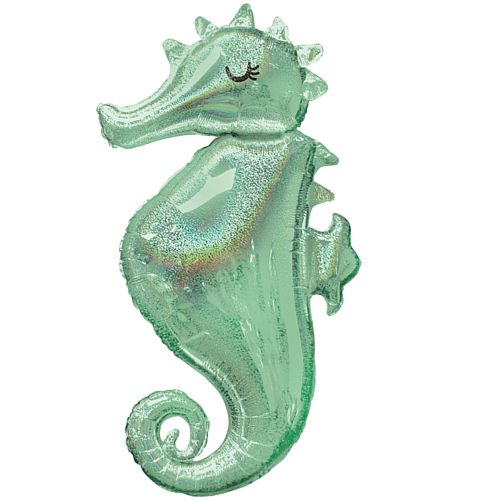 38" Mermaid Friends Seahorse Foil Balloon - partyfrills